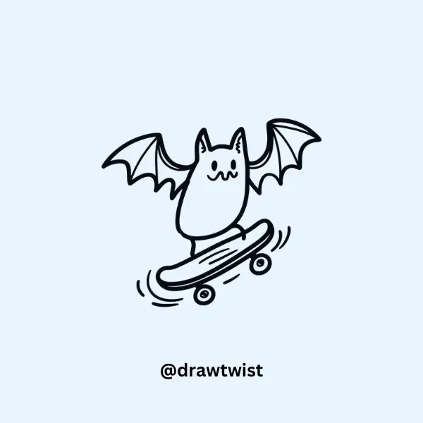 Bat on a Skateboard