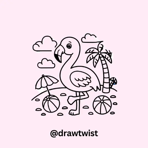 Beach Flamingo