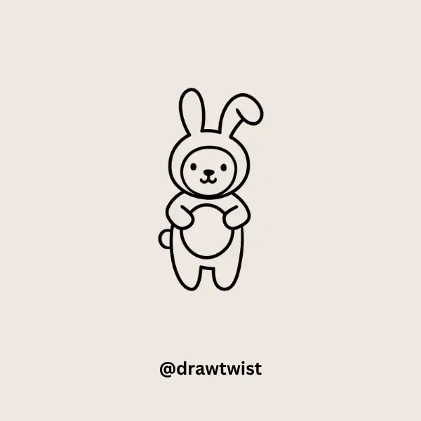 Bear Dressed as a Bunny doodle