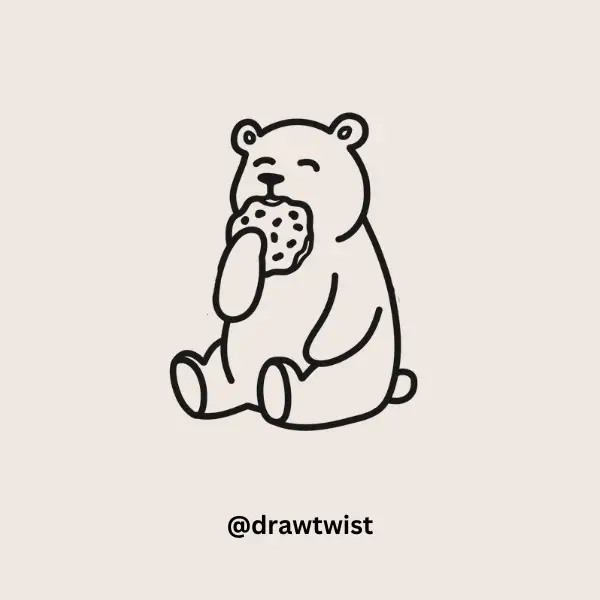Bear Eating a Cookie doodle