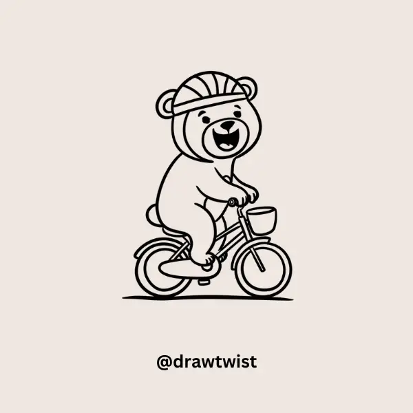 Bear Riding a Bicycle doodle
