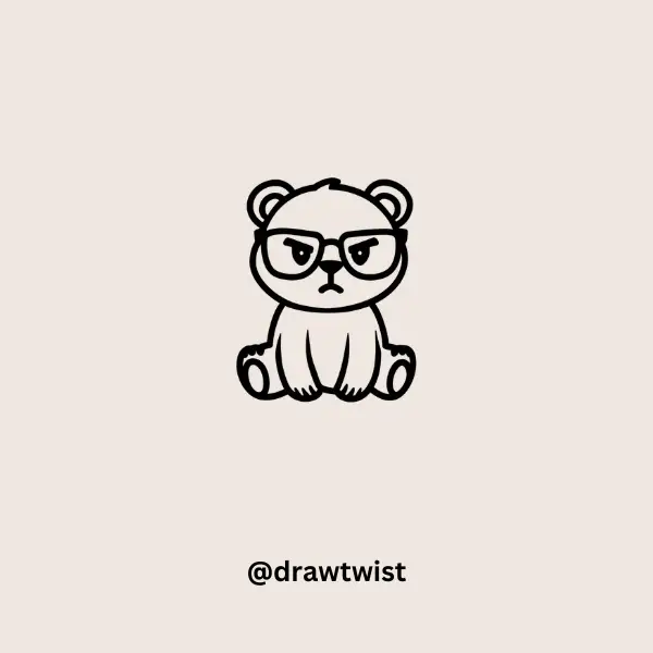 Bear Wearing Glasses doodle