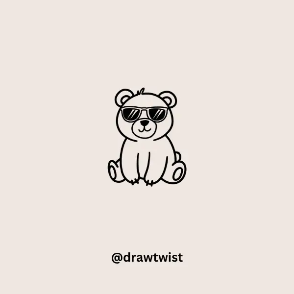 Bear with Sunglasses doodle