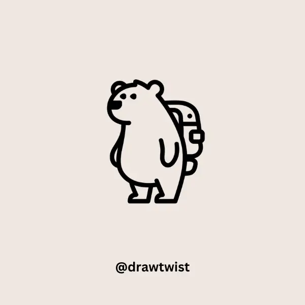 Bear with a Backpack doodle
