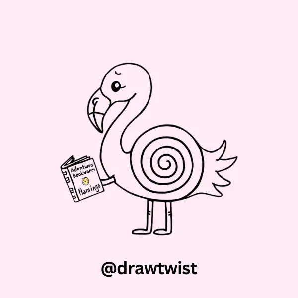 Bookworm Flamingo