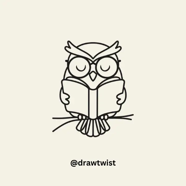 Bookworm Owl doodle