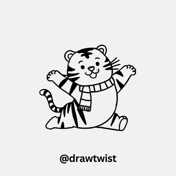 Chubby Tiger Stretching
