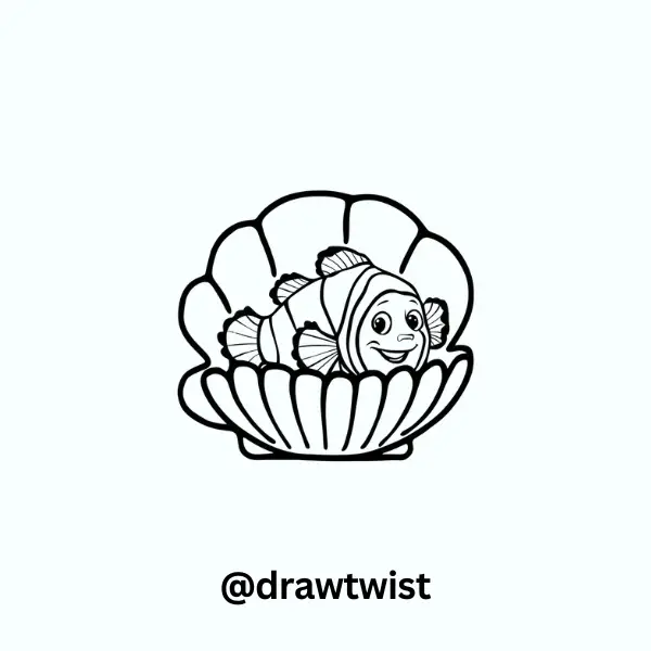 Clownfish Hiding In A Shell
