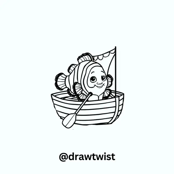 Clownfish In A Tiny Boat