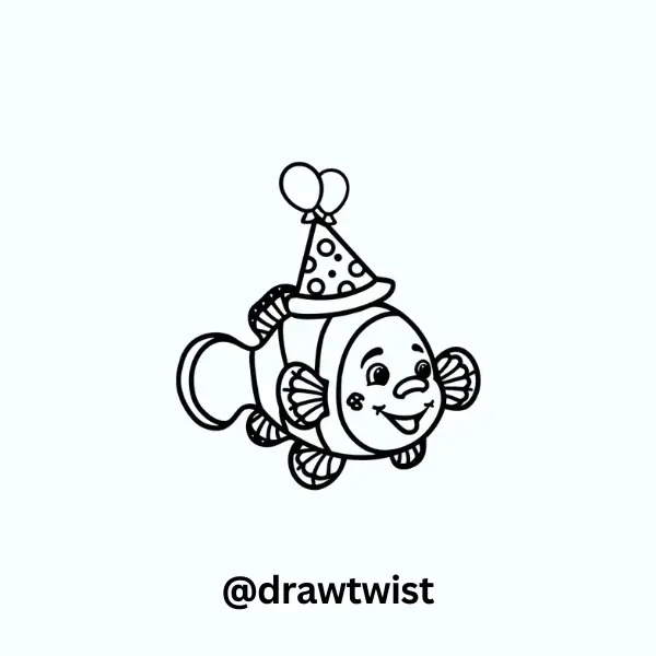Clownfish With A Birthday Hat