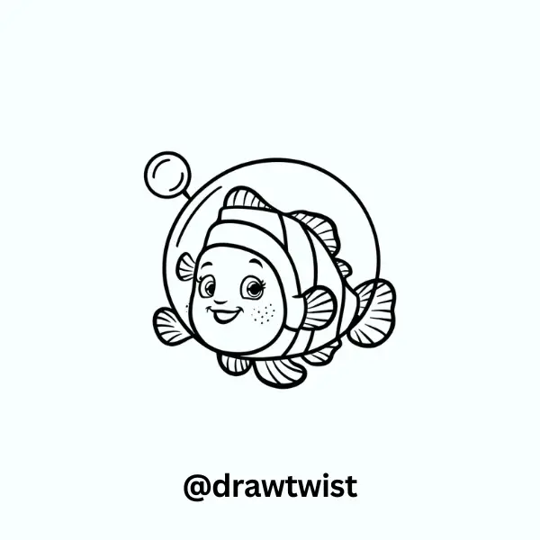 Clownfish With A Giant Bubble Helmet