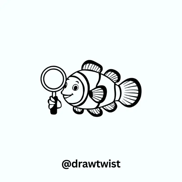 Clownfish With A Magnifying Glass