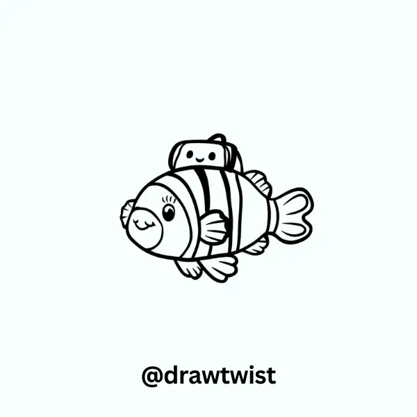 Clownfish With A Tiny Backpack