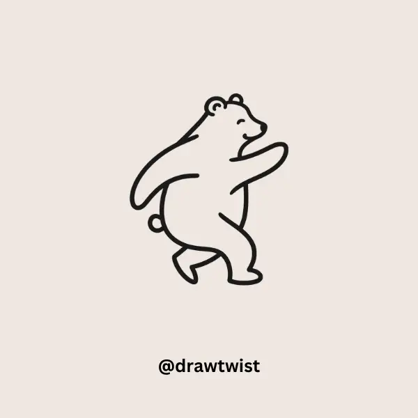 Dancing Bear Twirling doodle
