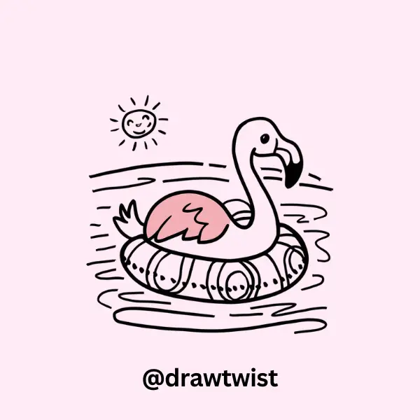 Flamingo in a Floatie