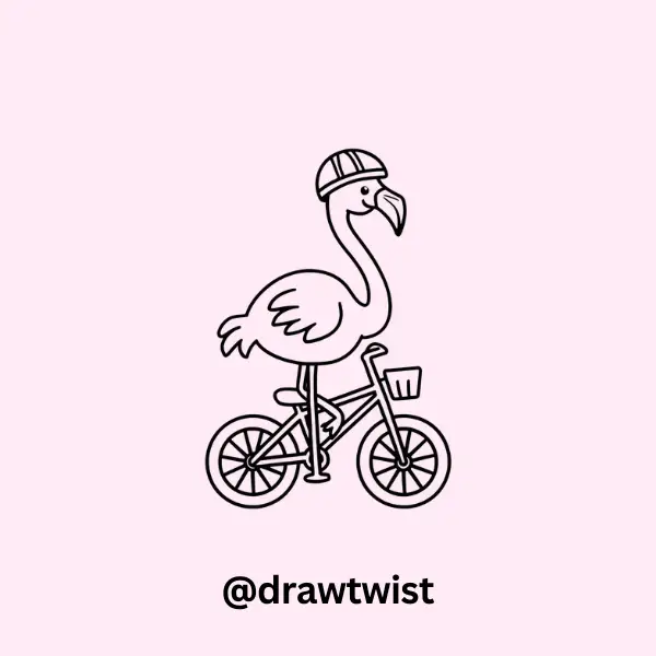 Flamingo on a Bicycle