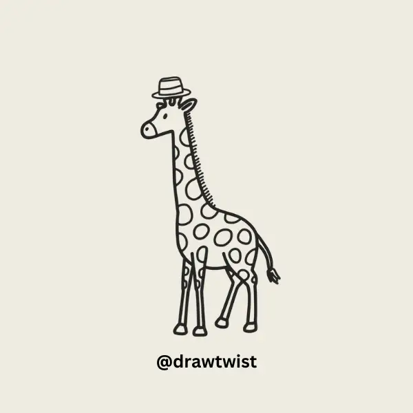 Giraffe With a Tiny Hat doodle