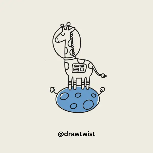 Giraffe in a Spacesuit doodle