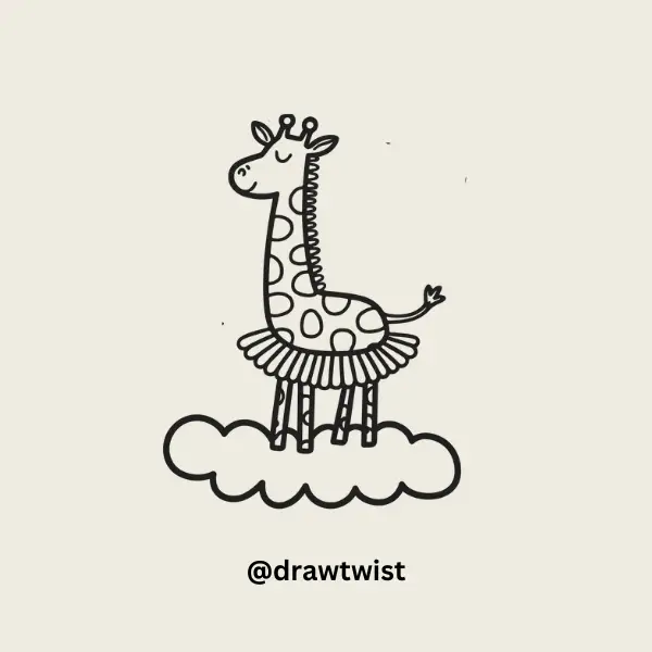 Giraffe in a Tutu doodle