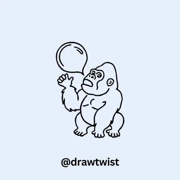 Gorilla Blowing A Bubble