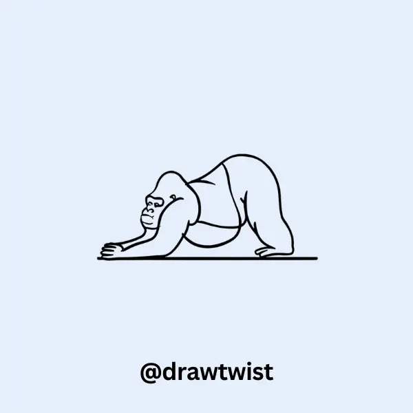 Gorilla Doing Yoga