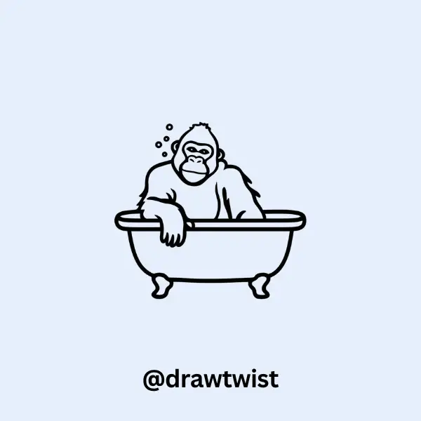 Gorilla In A Bathtub