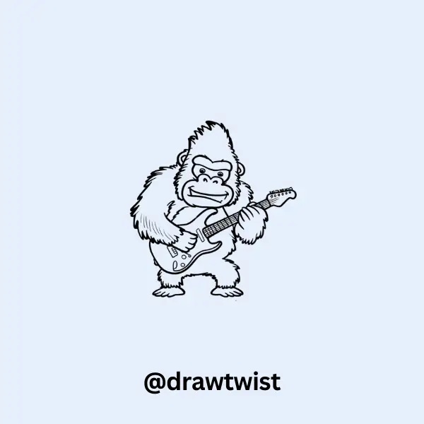 Gorilla Playing Guitar