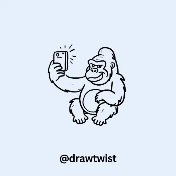 Gorilla Taking A Selfie
