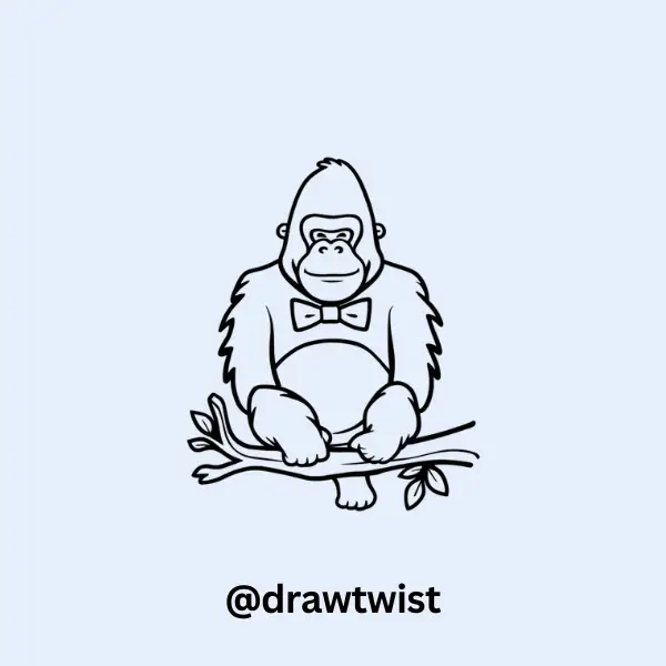 Gorilla Wearing A Bowtie