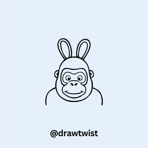 Gorilla Wearing Bunny Ears