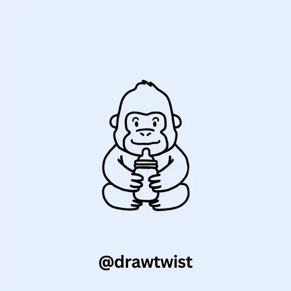 Gorilla With A Baby Bottle