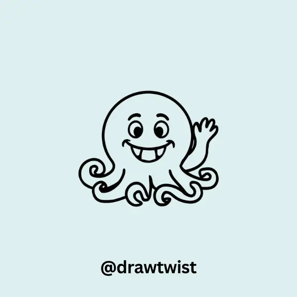 Happy Waving Octopus