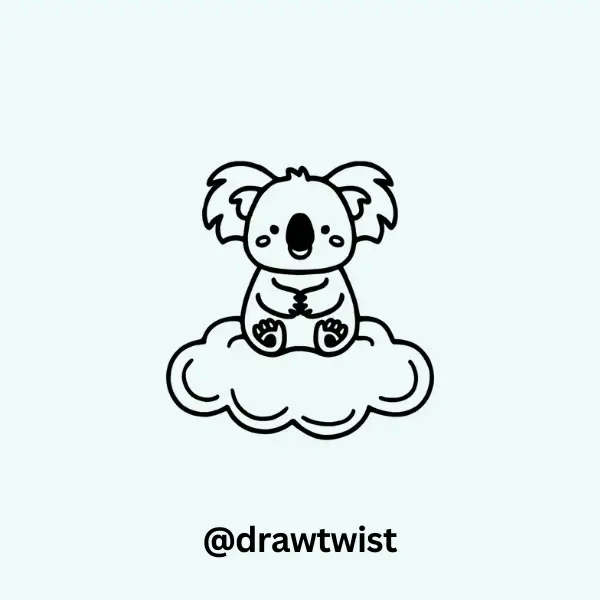 Koala Floating on a Cloud