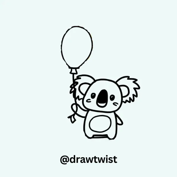 Koala Holding a Balloon