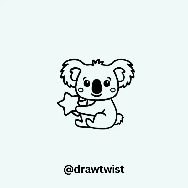 Koala Holding a Tiny Star