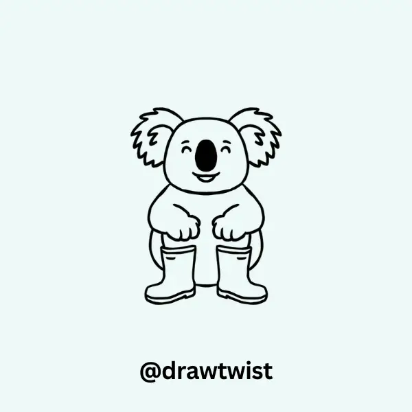 Koala Wearing Rain Boots