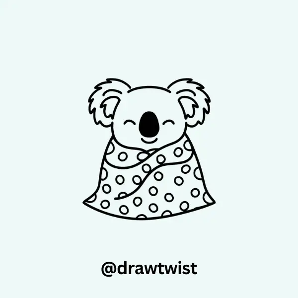 Koala Wrapped in a Blanket