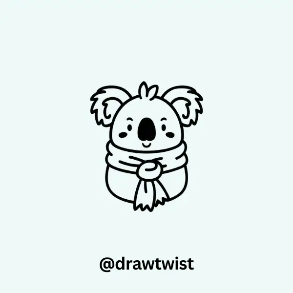 Koala Wrapped in a Scarf