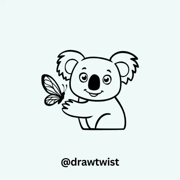 Koala with a Butterfly