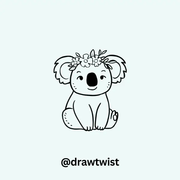 Koala with a Flower Crown