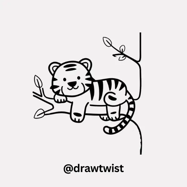 Lazy Tiger on a Branch