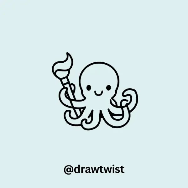 Octopus Holding a Paintbrush