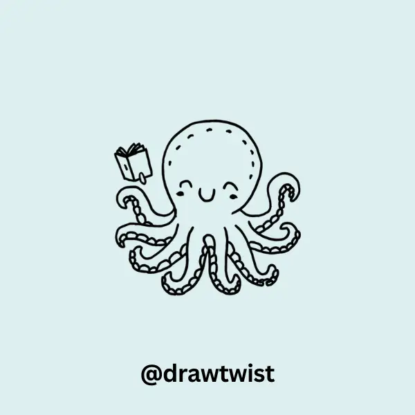 Octopus Holding a Tiny Book