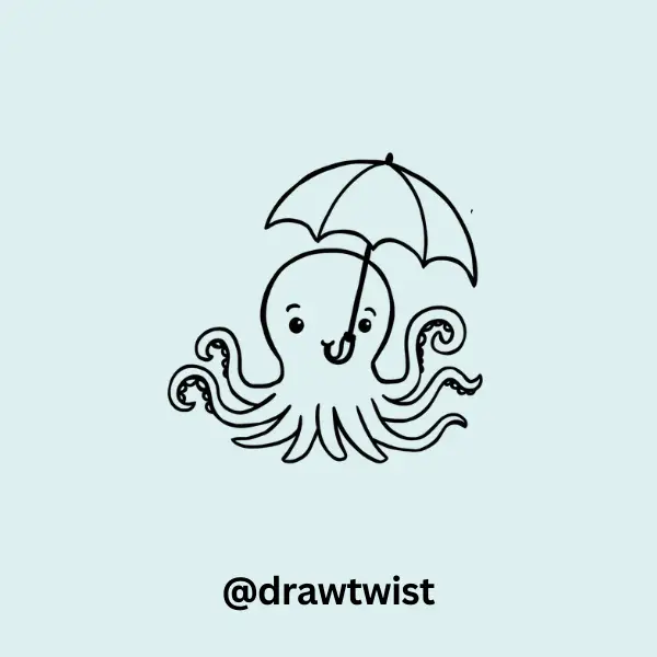 Octopus Holding an Umbrella
