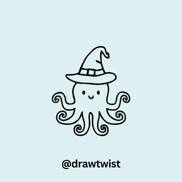 Octopus Wearing a Wizard Hat