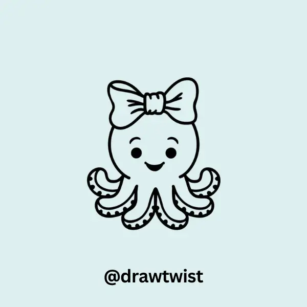 Octopus With a Bow on Its Head