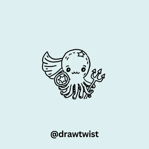 Octopus Holding a Little Sign