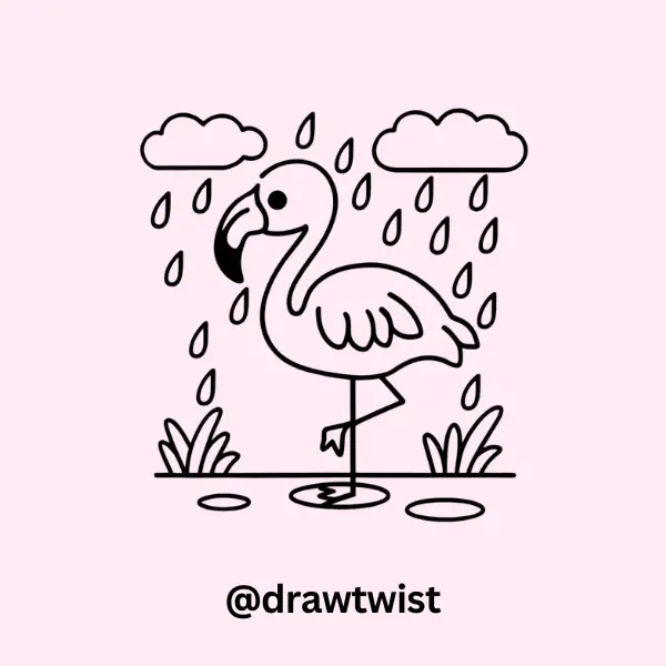 Rainy Day Flamingo