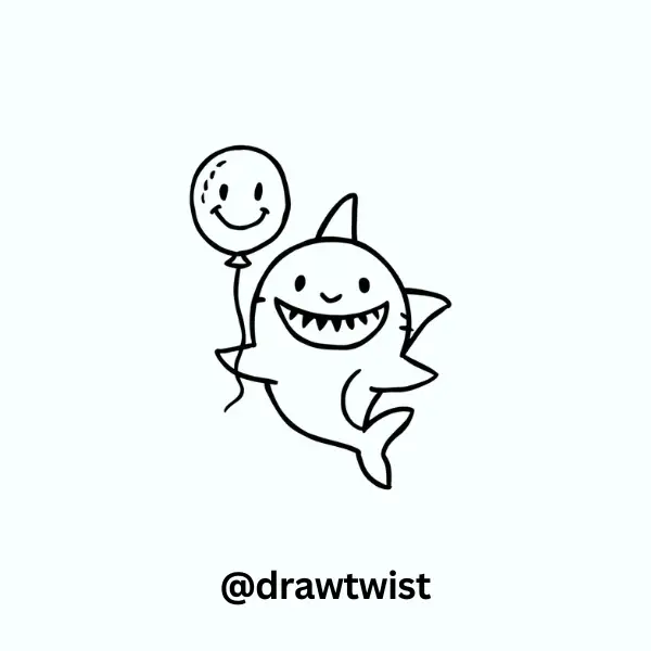 Shark Holding a Balloon