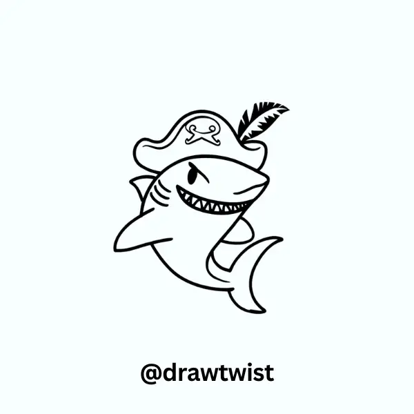 Shark with a Pirate Hat